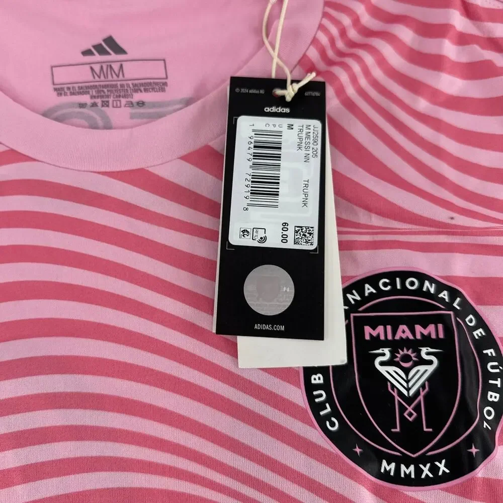 Adidas Men's True Pink Inter Miami CF Lionel Messi #10 Home Jersey Size M